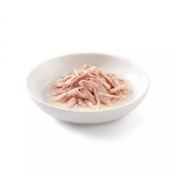 SCHESIR en agua de cocción Atún con pollo y arroz - Comida húmeda para gatos - 85 g