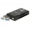 Lector de tarjetas SuperSpeed USB DeLOCK CF SD Micro SD MS M2 xD 5 Gbps