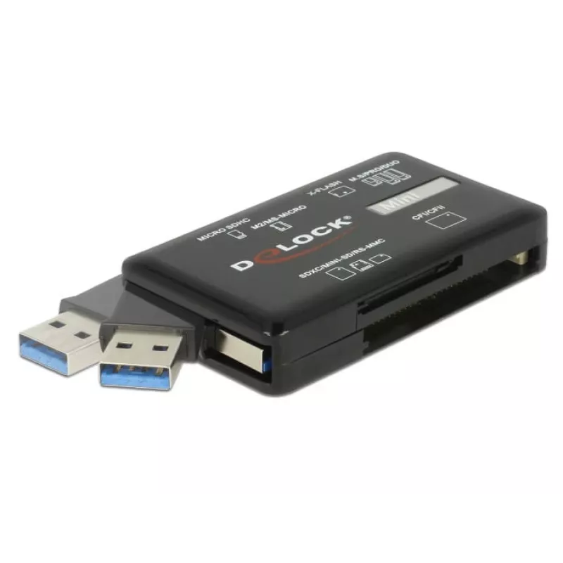 Lector de tarjetas SuperSpeed USB DeLOCK CF SD Micro SD MS M2 xD 5 Gbps