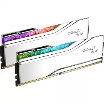 DIMM 48 GB DDR5-8200 (2x 24 GB) Dual-Kit, memoria plateada, F5-8200J4052F24GX2-TR5S, Trident Z5 Royal, INTEL XMP