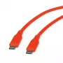 Cable USB 2.0 ROLINE C-C ST/ST silicona 60W 1m naranja - cable - Digital/Datos (11.02.9124)