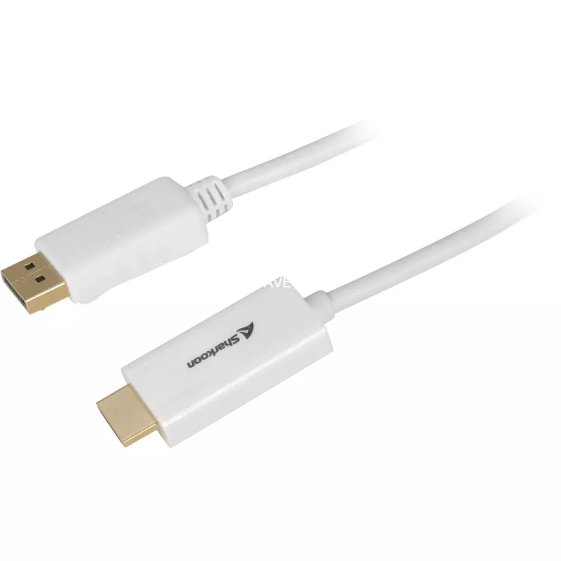 Cable adaptador DisplayPort a HDMI Sharkoon DisplayPort 1.2 → HDMI 4K activo 2 m 60 Hz