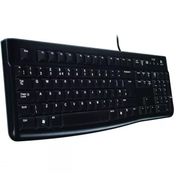 Logitech Desktop MK120 combo, negro, con cable, distribución suiza, 920-002504