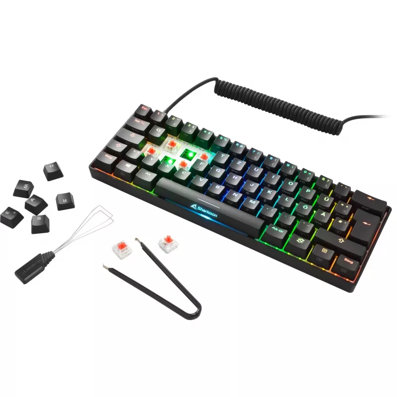 SKILLER SGK50 S4, teclado gaming negro, distribución IT, Kailh Red