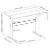Mesa de oficina Ergo con tablero, pistón de gas, altura regulable, para trabajar de pie y sentado, altura máx. 115 cm, ER