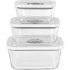 Set de recipientes de vidrio para envasadora al vacío Rommelsbacher VCG 1, 3 piezas (350 ml, 670 ml, 1100 ml), transparente
