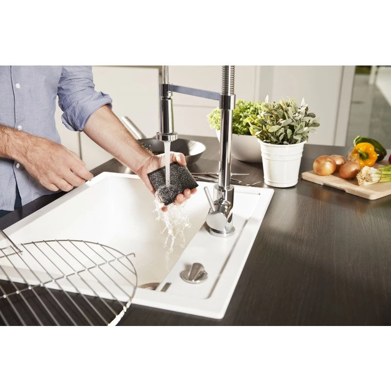 Vileda 141656 Glitzi Power Inox estropajo, tela / acero inoxidable, gris, 2 uds.