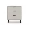 Cómoda SCANDI 3S estrecha, color crema