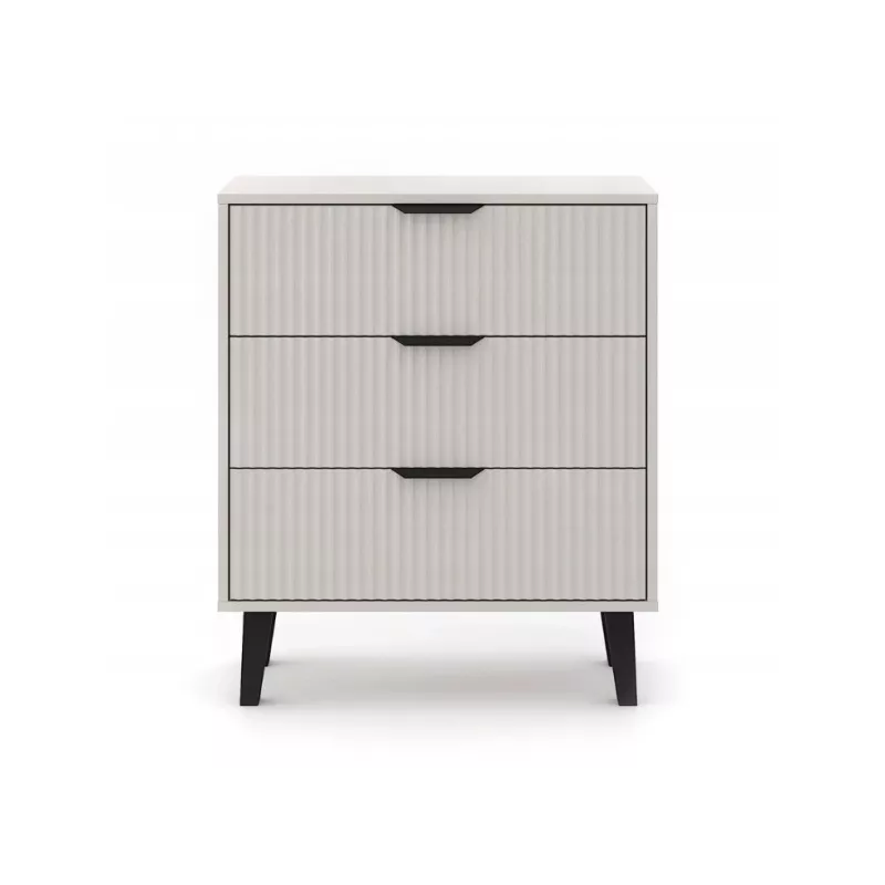 Cómoda SCANDI 3S estrecha, color crema