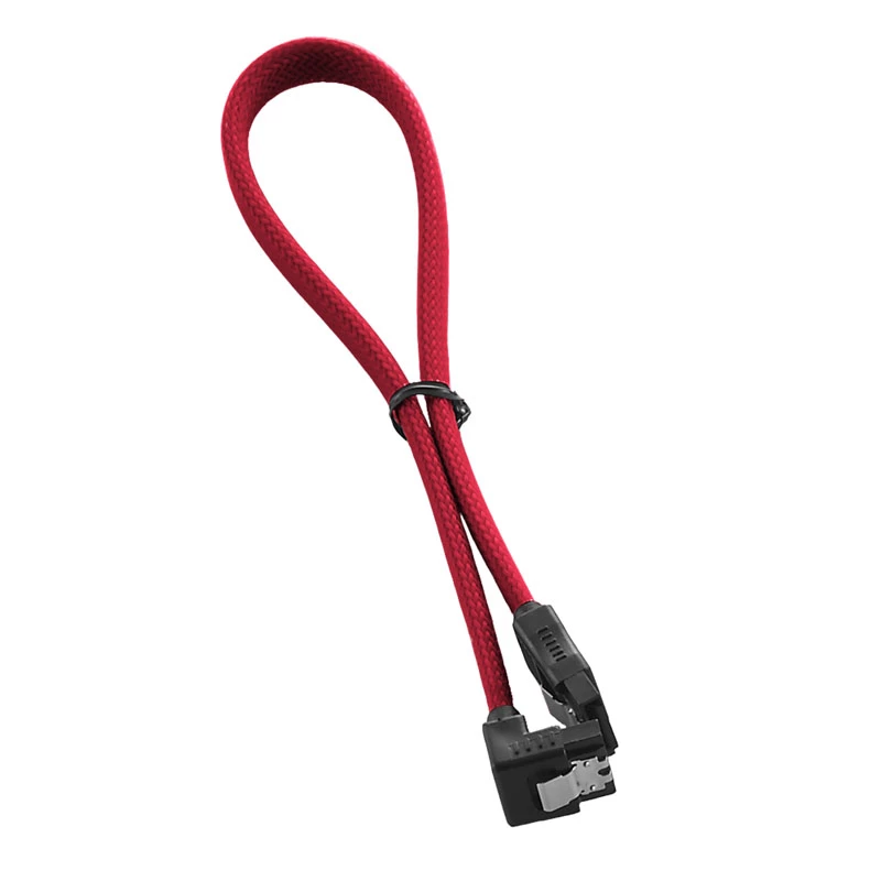 Cable SATA 3 en ángulo recto ModMesh 30 cm - rojo - cable - digital/datos (CM-CAB-RSAT-N30KR-R)