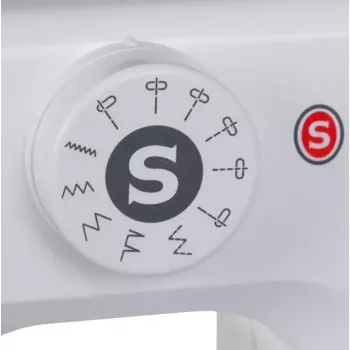 Máquina de coser semiautomática SINGER M1005 — 11 puntadas, 4 mm de ancho de puntada, canillero superior, brazo libre, 2,5 kg
