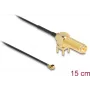 Cable coaxial DeLOCK 12039 0,15 m RP-SMA I-PEX MHF1 negro