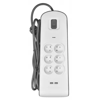 Protector de sobretensión Belkin BSV604ca2m blanco 6 tomas de corriente 2 m