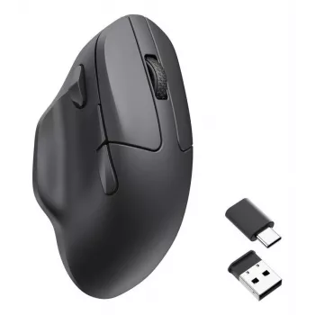 Ratón inalámbrico Keychron M7 8K negro — diseño ergonómico compacto, recargable