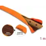 Funda protectora de cables DELOCK 19029, poliéster, naranja, temperatura de servicio -40–150 °C, longitud 1000 mm
