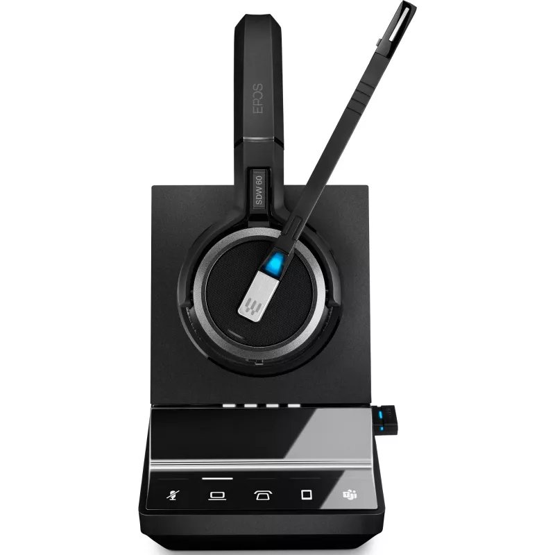 EPOS IMPACT SDW 5066T - Sistema de headset - On-Ear - DECT - Inalámbrico, Cableado - Negro - Certificado para Microsoft Teams, Optimizado para UC (1001039)