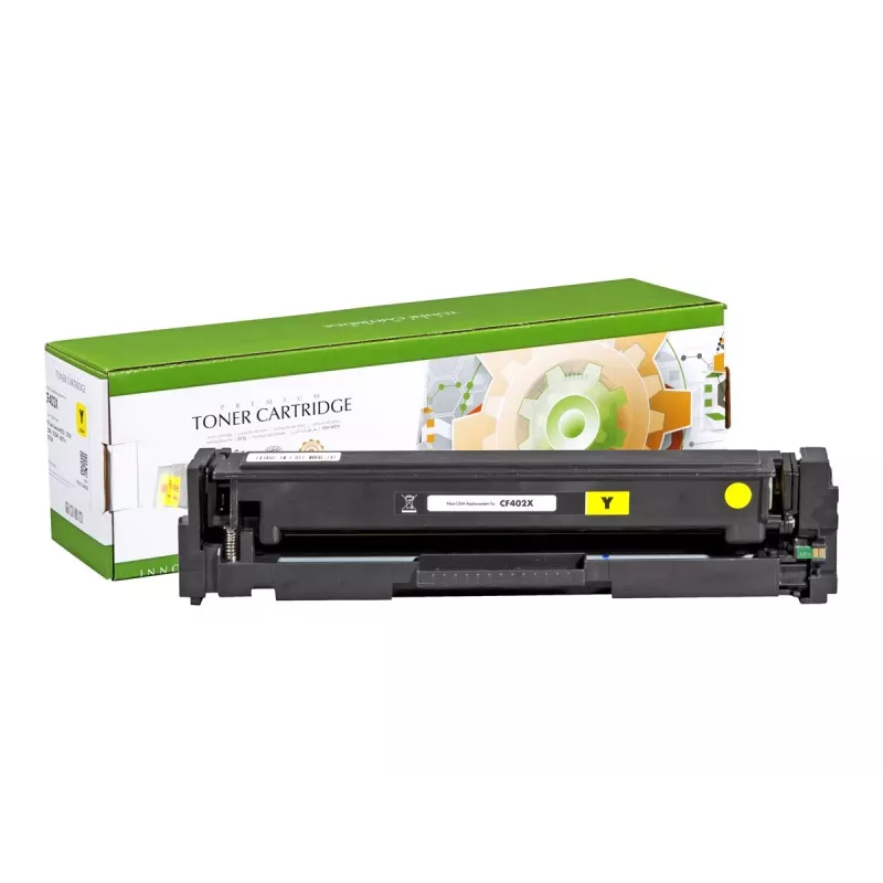Cartucho de tóner STATIC compatible con HP CF402X amarillo alta capacidad compatible 2.300 páginas