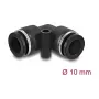 DeLOCK 60747 conector neumático 10 mm acodado 90° con orificio de montaje