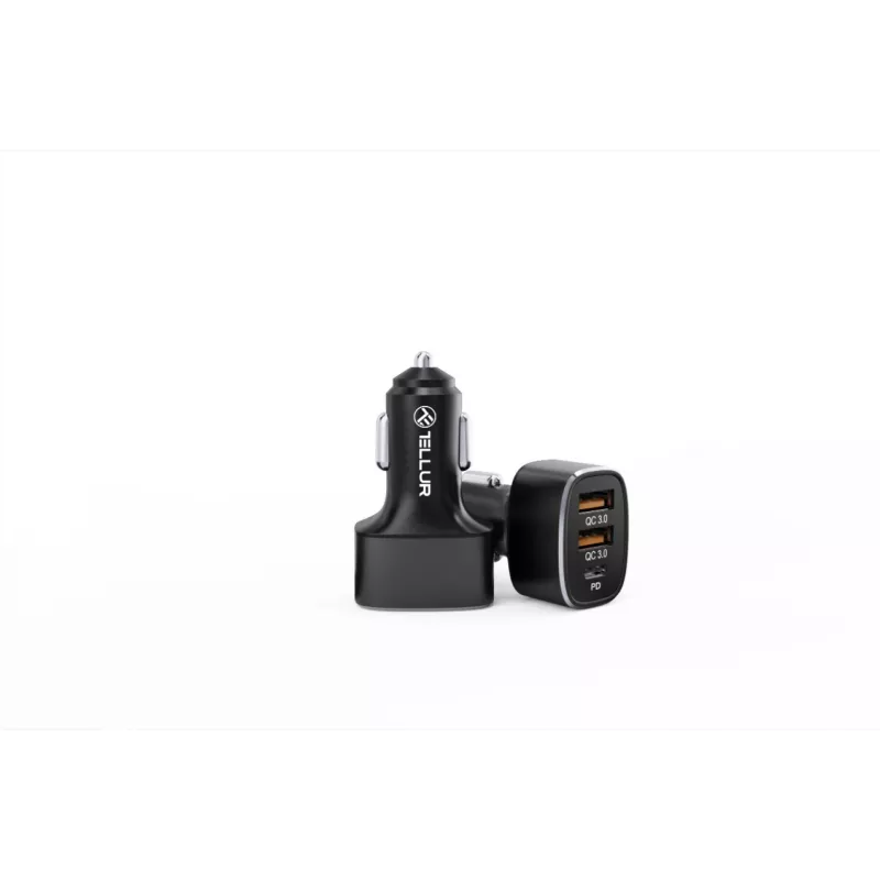 Cargador de coche Tellur FCC9 56W 9A — fuente de alimentación USB para coche, 56W de potencia total, 9A máx.