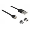Cable USB DeLOCK 85723 USB 2.0 1,1 m USB A USB C/Micro-USB B negro
