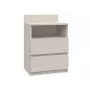 Mesita de noche Top e shop Malwa con 2 cajones, 40×32×59 cm, acabado caqui