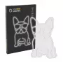Luz de neón MANTA Manta SNL66WH French Bulldog White — letrero de neón LED decorativo con forma de bulldog francés