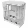 Caja de PC Midi Tower NZXT H9 Flow RGB+ — Blanco, compatible con ATX/EATX/Micro-ITX, cristal templado, 3x140 mm frontal + 1x120 mm trasero ventiladores