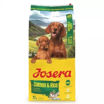 Pienso para perros JOSERA Mother & Puppy Salmon & Rice 12,5 kg — alimento completo para cachorros, 30 % proteína, 22 % grasa