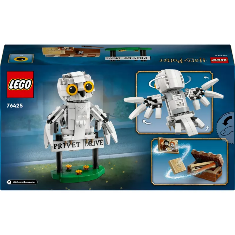 LEGO Harry Potter modelo construible de Hedwig en Privet Drive 76425 — 337 piezas, 100 mm de altura, edad recomendada a partir de 7 años