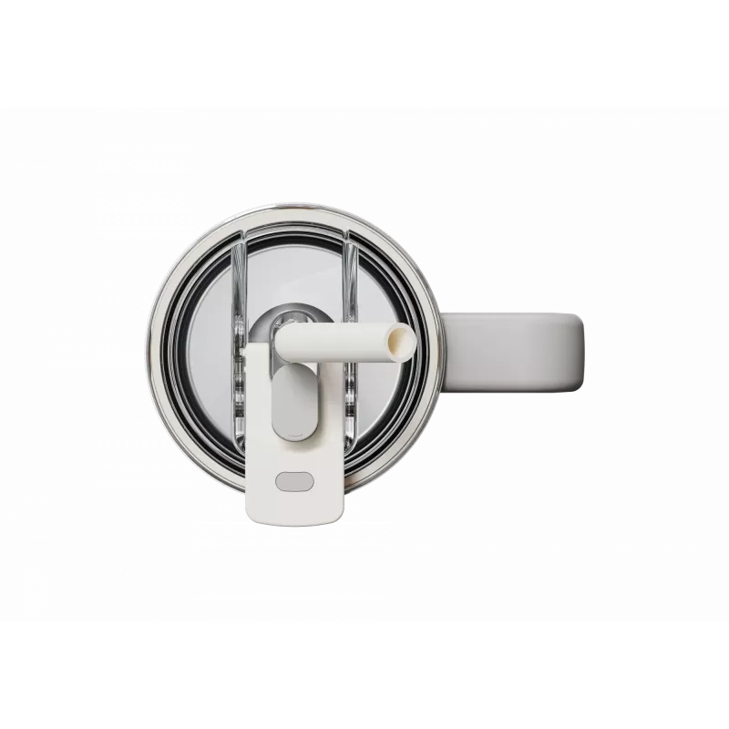 Vaso con pajita térmico Xiaomi Straw Mug White 1 L — interior de acero inoxidable, a prueba de fugas, 240×132×97 mm