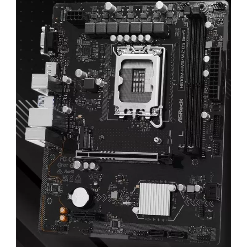 Placa base ASRock H610M-HVS/M.2 D5 GEN5 — LGA1700, DDR5, PCIe 5.0, mATX