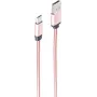 Cable USB ShiverPeaks BS14-11002 1m USB A Micro-USB B oro rosa