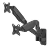 Soporte de pared Maclean para dos monitores, 17-32'', máx. 9 kg, resorte mecánico, MC-988