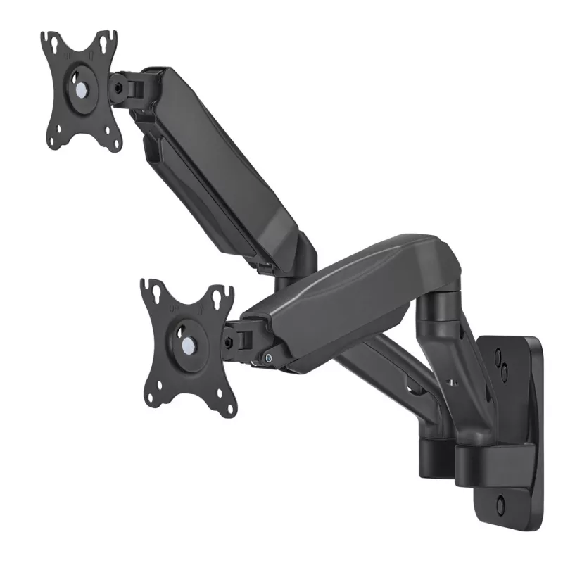 Soporte de pared Maclean para dos monitores, 17-32'', máx. 9 kg, resorte mecánico, MC-988