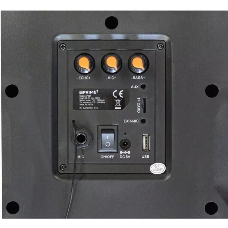 Altavoz portátil Prime3 APS21, negro