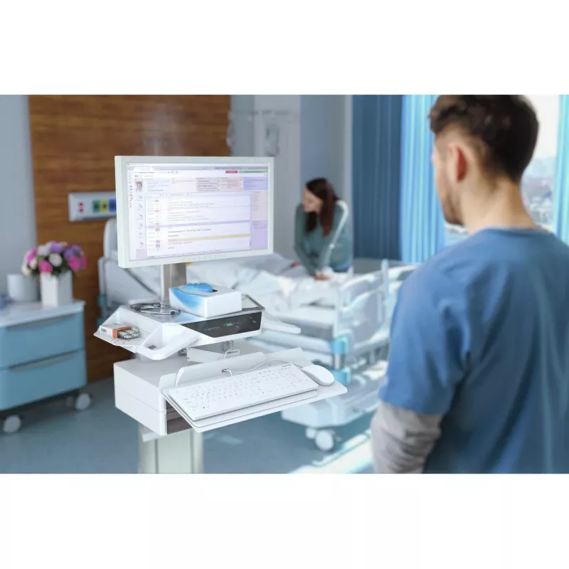 Contour Design Active Key Contour QuickClean Teclado médico IP68 Full-Size Cableado Blanco DE C8112