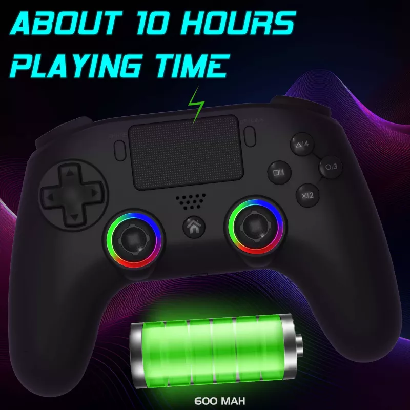 Mando Subsonic PS5 Wireless LED Controller negro D-pad Home Opciones Compartir