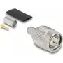 Conector macho coaxial TNC de crimpado DELOCK para RG-59 con tubo termorretráctil 91776