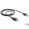 Cable USB DeLOCK EASY-USB 2.0-A 2m negro