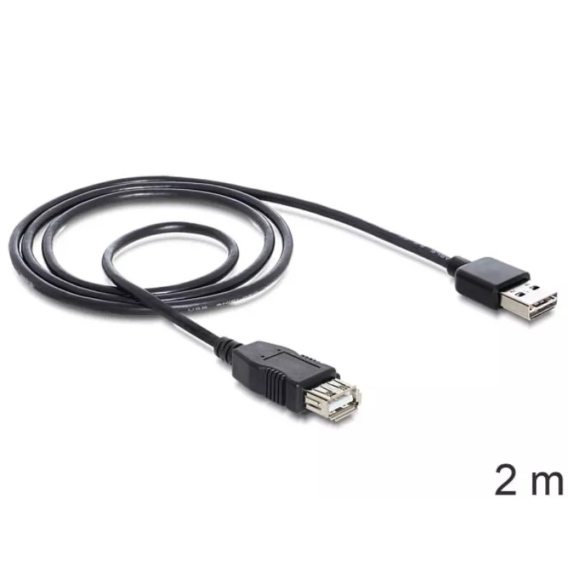 Cable USB DeLOCK EASY-USB 2.0-A 2m negro