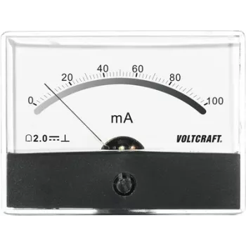 Voltcraft AM-86X65/100MA instrumento de panel AM-86X65/100mA/DC 100 mA galvanómetro de bobina móvil (AM-86X65/100MA)