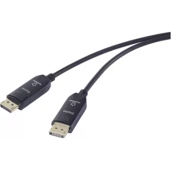 Renkforce cable de conexión de fibra óptica / DisplayPort conector macho DisplayPort, conector macho DisplayPort 10,00 m negro RF-6117766 cable DisplayPort 8K UHD (RF-6117766)
