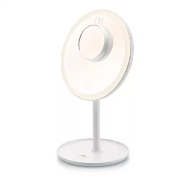 Espejo de maquillaje LED independiente ETA Fenité redondo 20 cm, control táctil, USB, batería LiPo integrada