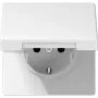 JUNG LS 1520 BFKL WW Toma de corriente SCHUKO con tapa abatible, blanca