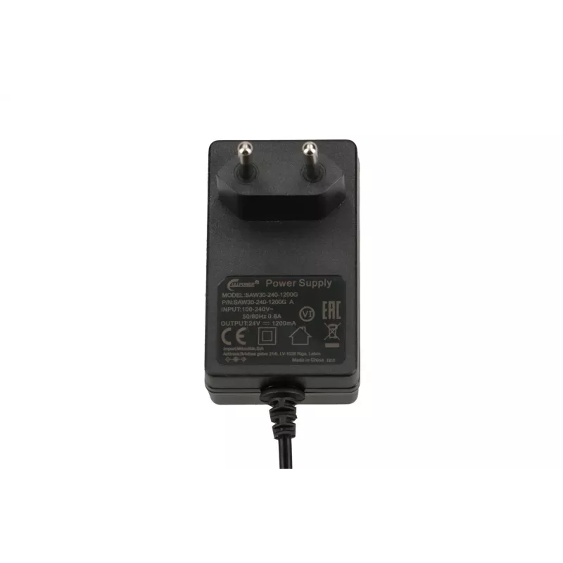 Fuente de alimentación MikroTik SAW30-240-1200GA, interior 29 W, entrada 100–240 V, negro
