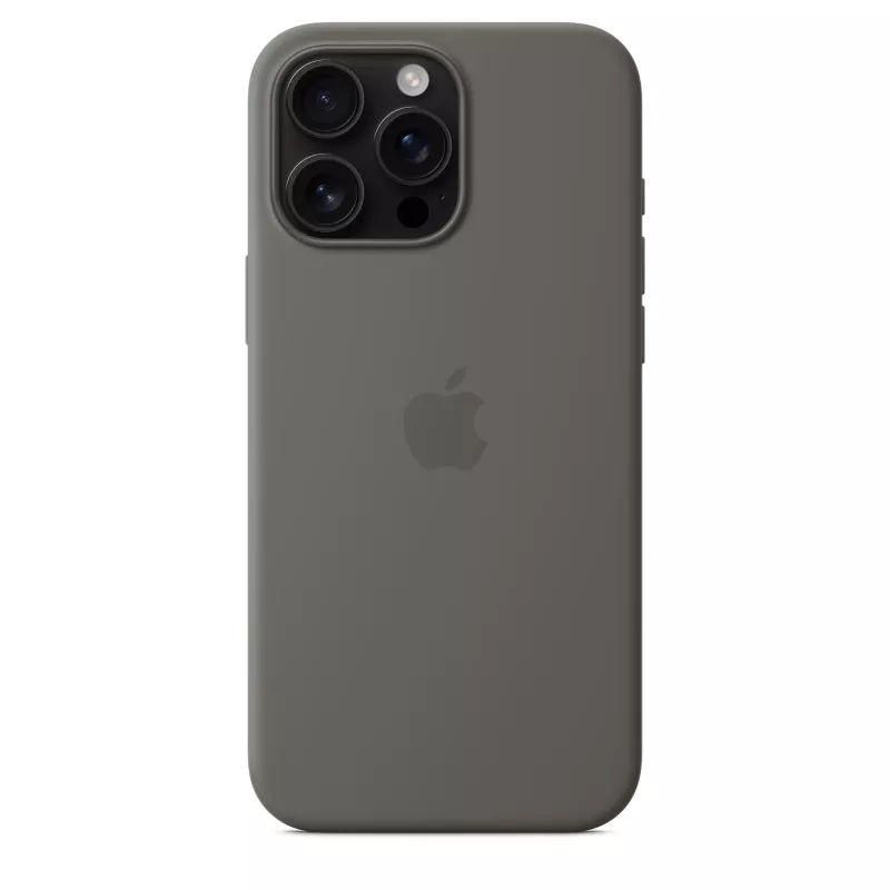 Silicone Case con MagSafe para iPhone 16 Pro Max - gris piedra