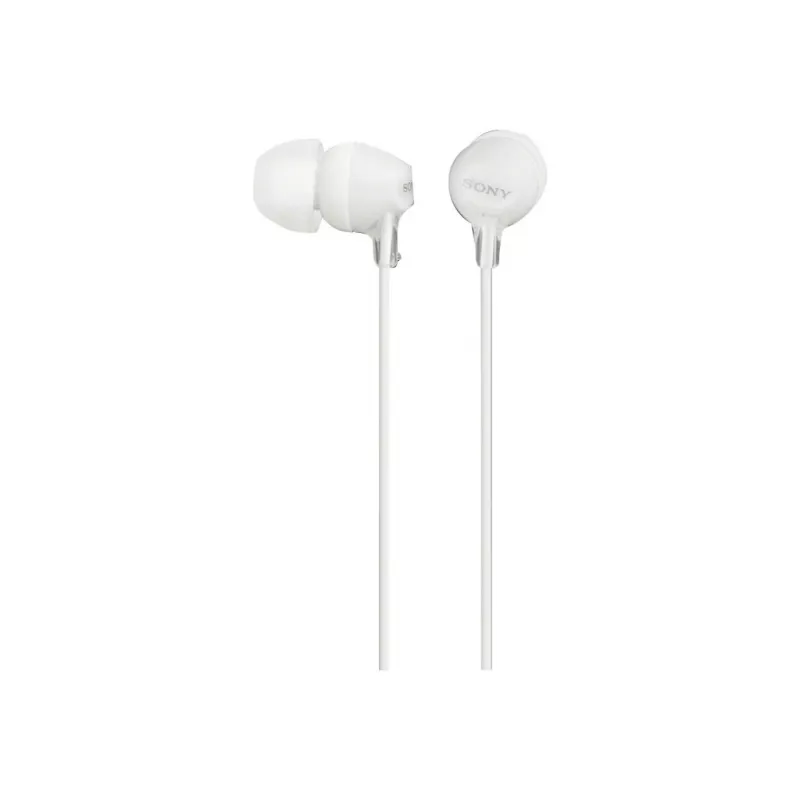 Sony MDR-EX15LP, con cable, 8 - 22000 Hz, música, 3 g, auriculares, blanco