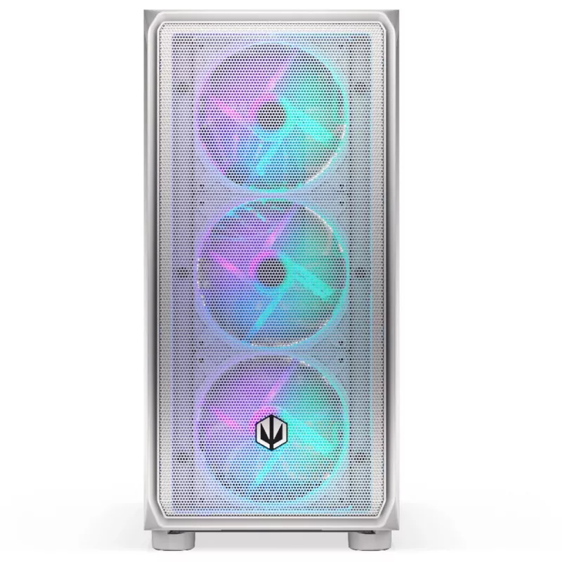 Caja de PC Endorfy Arx 700 ARGB, torre Midi, ATX, cristal templado - incluye 4 ventiladores ARGB de 140 mm, blanco (EY2A017)