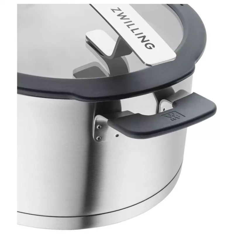 ZWILLING set de ollas de acero inoxidable SIMPLIFY 5 pzas. – apto para lavavajillas y horno, tapas de cristal, apto para vitrocerámica