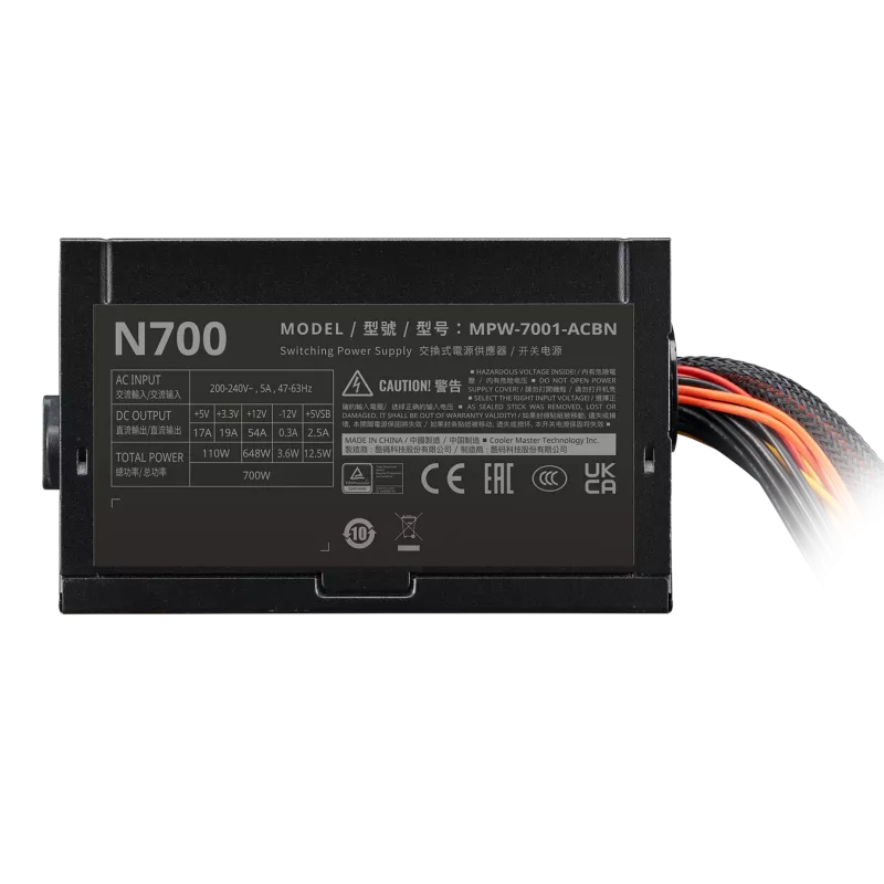Elite NEX 230V 700, 700 W, 200 - 240 V, 47 - 63 Hz, 5 A, activa, 110 W
